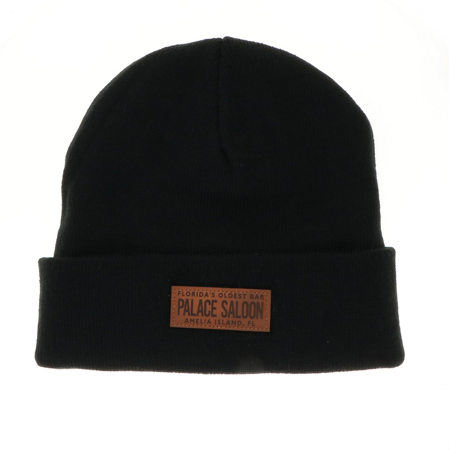 Leather Patch Beanie